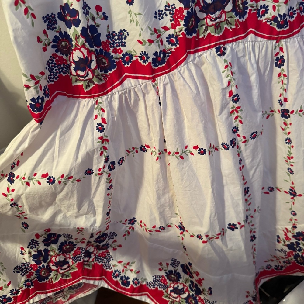 NWT Anthropologie Celandine Plunge-Neck Drop-Waist Cotton Midi Dress Sz XL - Picture 7 of 12